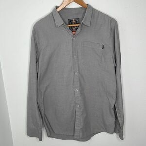 Dravus button up shirt.  Grey.  Size Large.